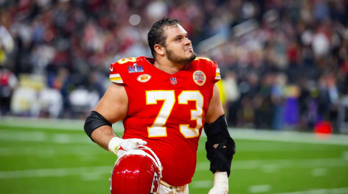 Kansas City Chiefs' Nick Allegretti vs. San Francisco 49ers in Super Bowl LVIII